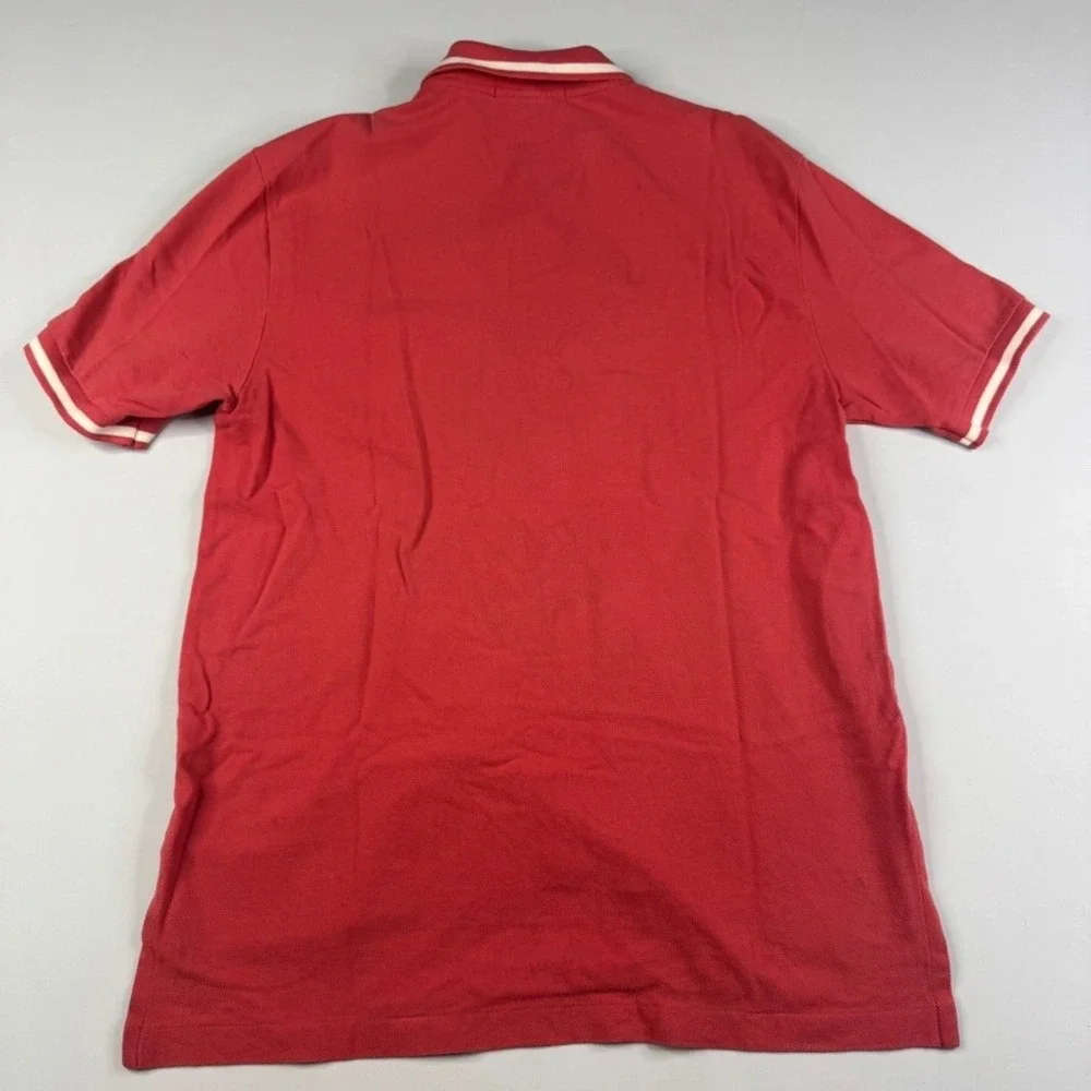Polo Ralph Lauren Polo Shirt Mens Medium Red Tipped Trim‎ Pocket Pony